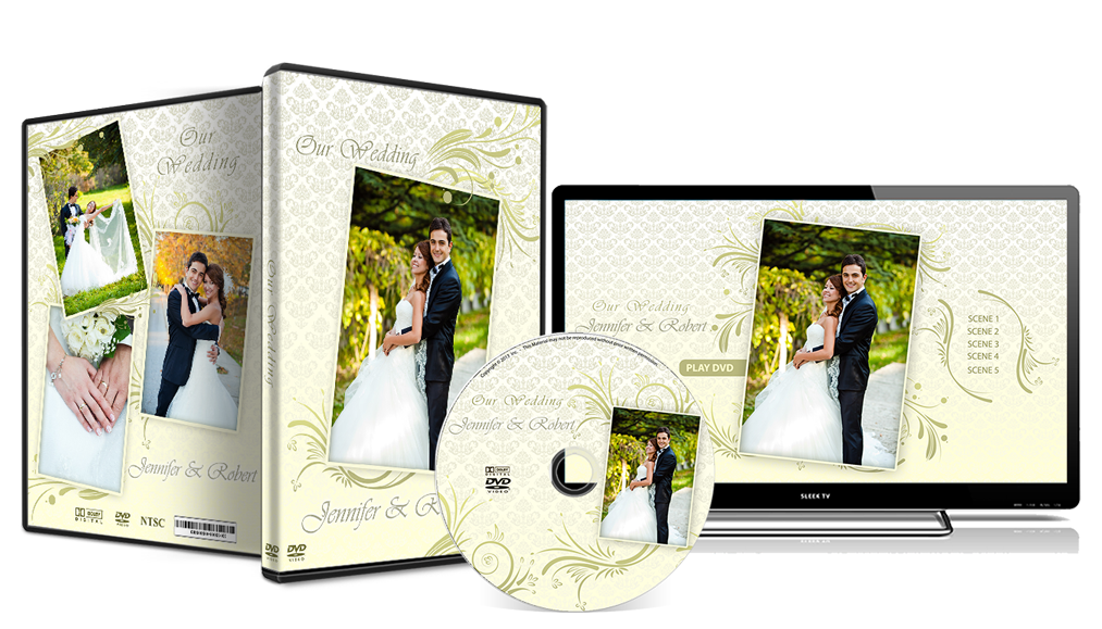 wedding dvd cover template psd