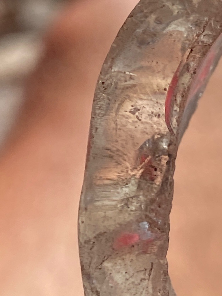 Not a diamond; appears to be a heavily weathered or fractured natural gemstone material or mineral specimen, possibly quartz or similar material with no standard gemological cut. - Irregular / Raw / Non-standard