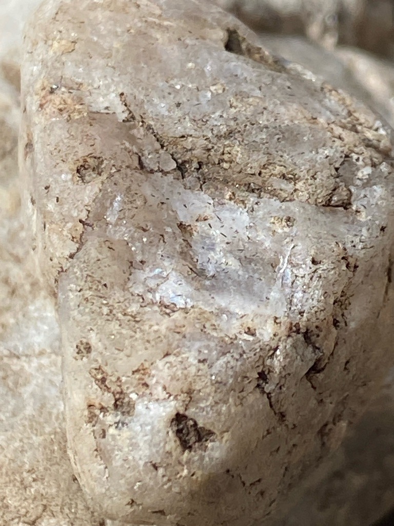 Not a diamond (Appears to be a rough mineral specimen, likely quartz or quartzite, heavily weathered) - Uncut / Rough crystal aggregate / Irregular nodule