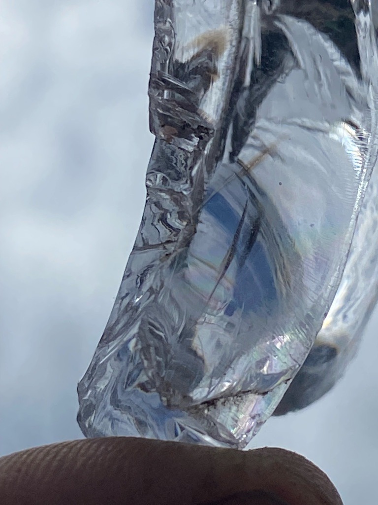 Rough Crystal (Likely Glass/Quartz Simulant) - Uncut Rough / Fragmented
