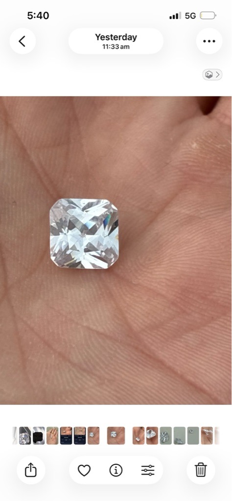 Synthetic Stimulant (Likely Cubic Zirconia) - Radiant Cut