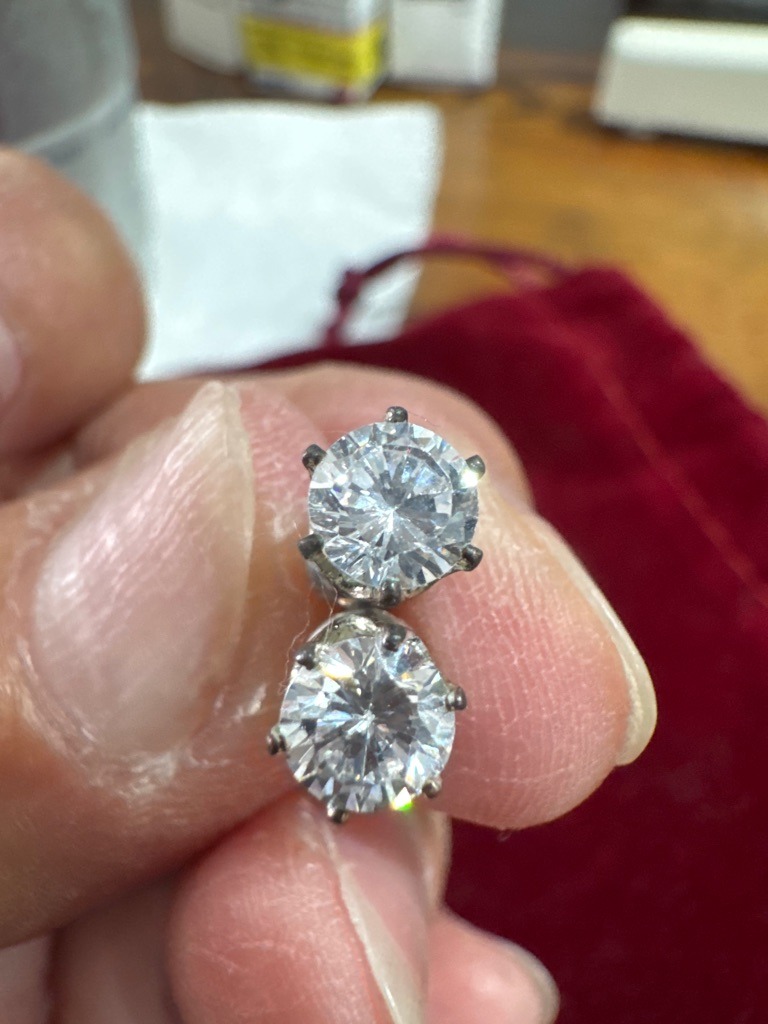 Natural or Lab-Grown Diamond (requires testing to differentiate definitively) - Round Brilliant