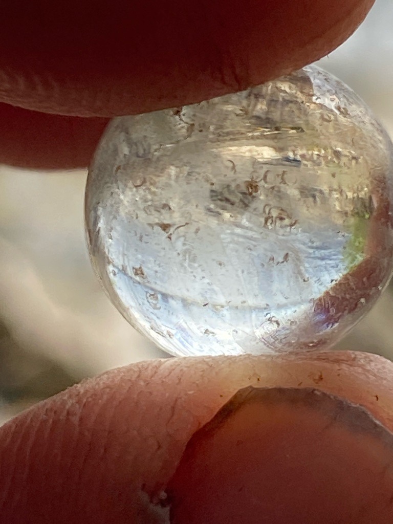 Natural quartz crystal / mineral sphere, not a diamond - Spherical / Globe