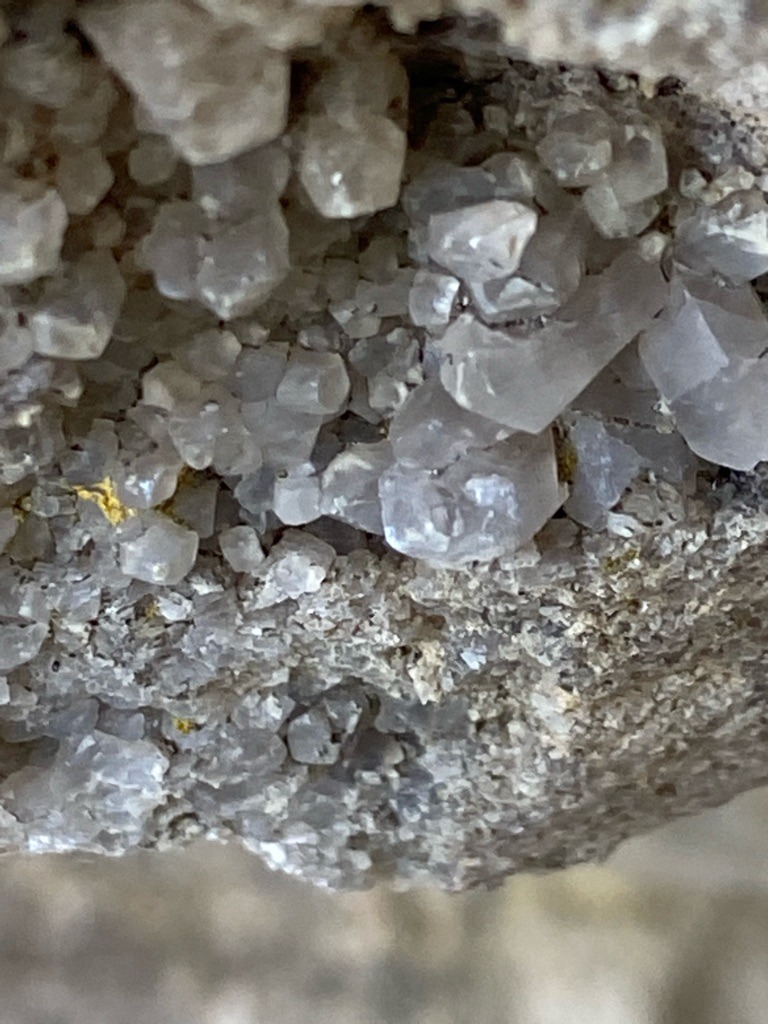Natural rough mineral crystal (Quartz/Calcite formation, not a cut diamond gemstone) - Uncut natural crystalline clusters