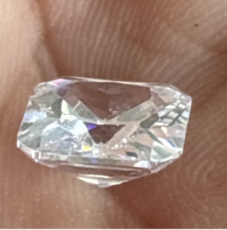 Natural Diamond or Cubic Zirconia (CZ) Simulant - Radiant Cut (Rectangular Modified Brilliant)