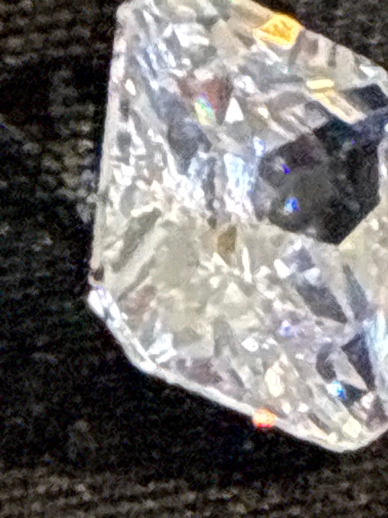 Likely Moissanite or Synthetic Simulate - Irregular / Rough Crystal (Fragmented)