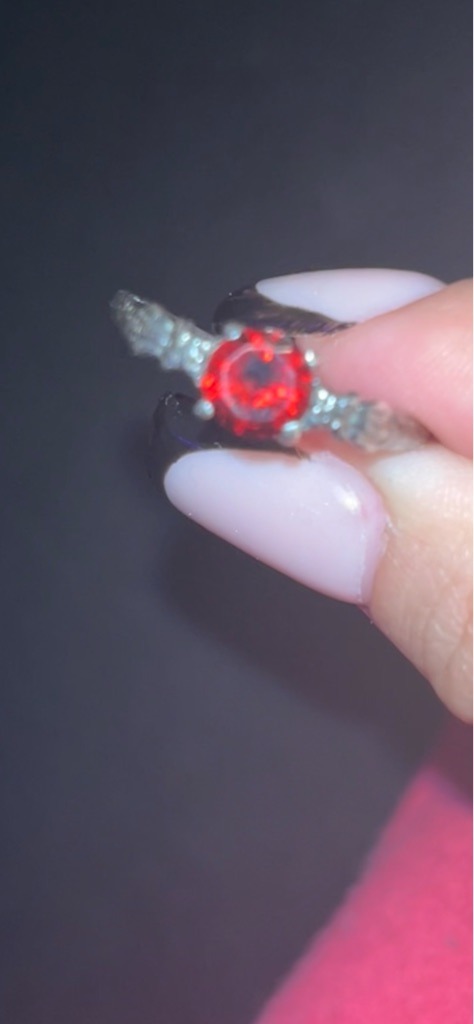 Synthetic / Imitation Gemstone (Potential Red Cubic Zirconia or Synthetic Ruby) - Round Brilliant