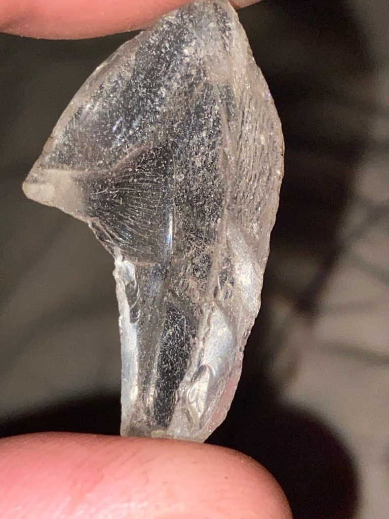 Not a diamond (Glass/Quartz fragment) - Irregular raw fragment