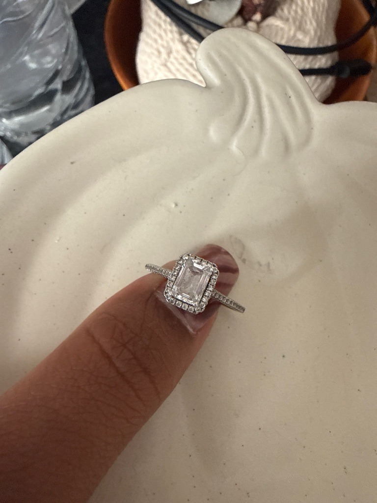 Natural or Lab-Grown Diamond (Visual assessment inconclusive without testing) - Emerald Cut