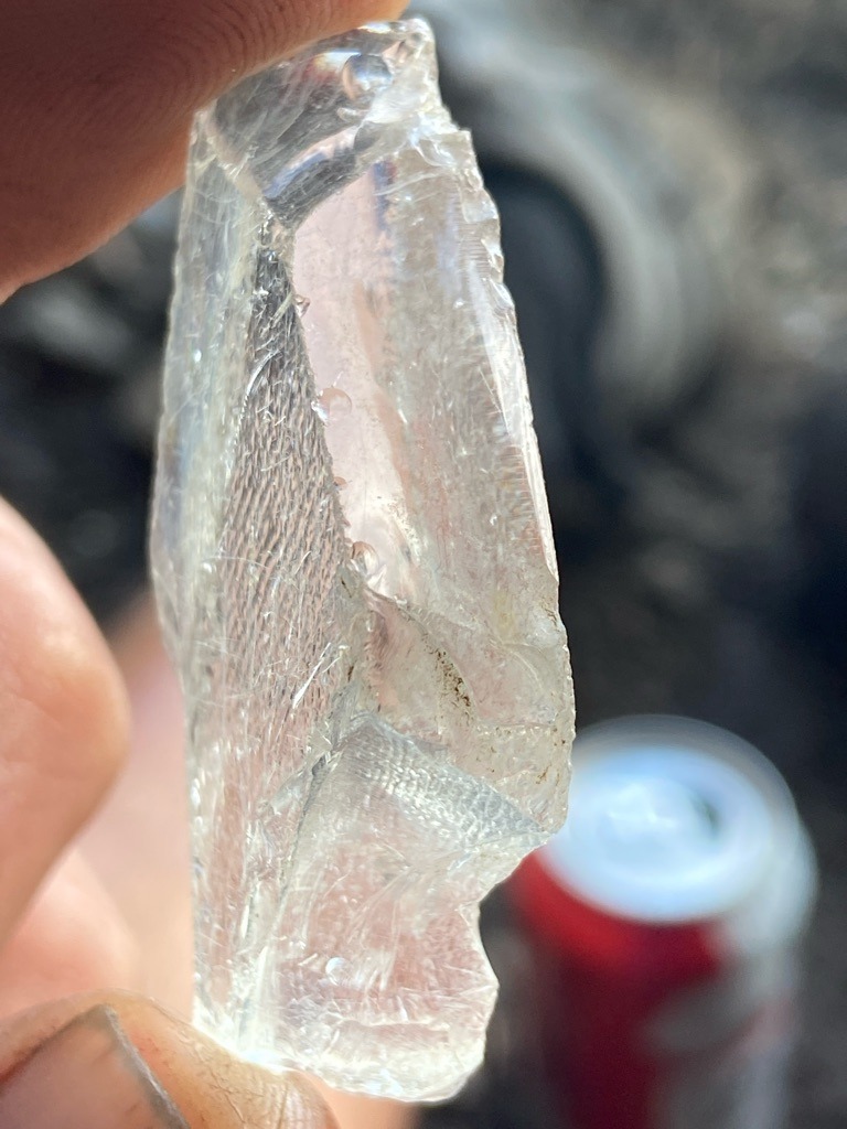 Not a diamond (appears to be raw quartz, glass, or industrial slag) - Raw, unpolished crystal / rough fragment