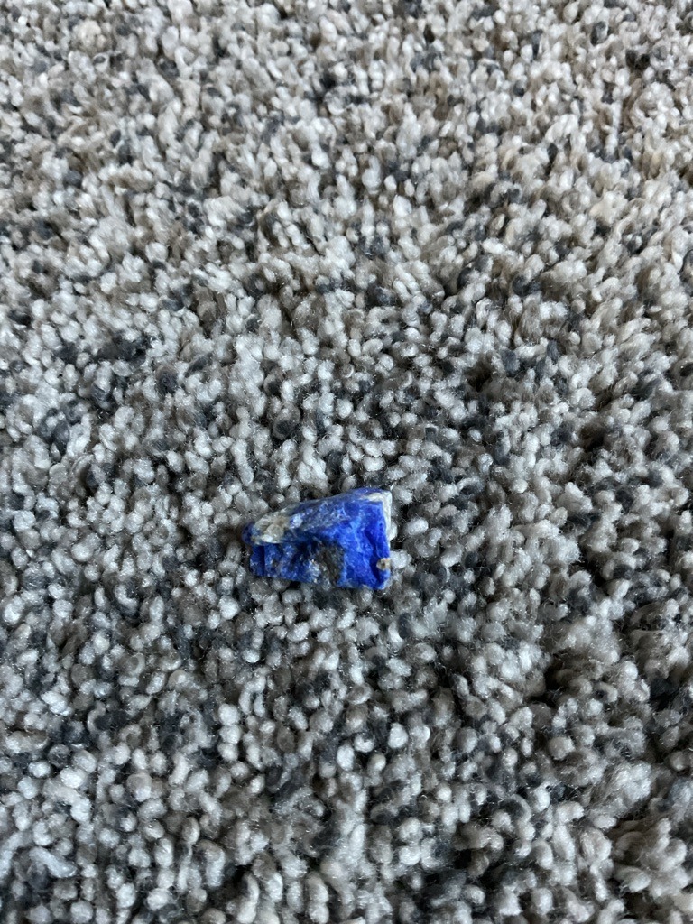 Non-Diamond (Likely Lapis Lazuli or glass) - Rough / Uncut / Irregular