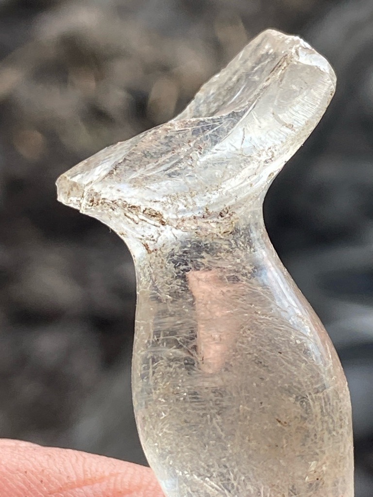 Not a diamond (appears to be weathered glass or quartz) - Irregular / Raw fragment