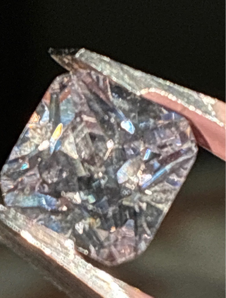 Natural (Salt and Pepper Diamond) - Cushion Cut