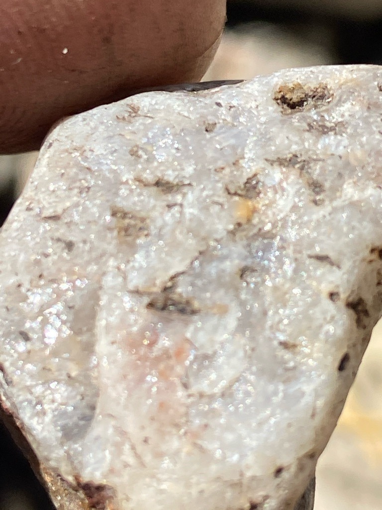 Rough natural mineral / stone material, heavily included or impure, lacking typical gem-grade diamond crystal habits - Rough / unpolished / irregular crystalline mass