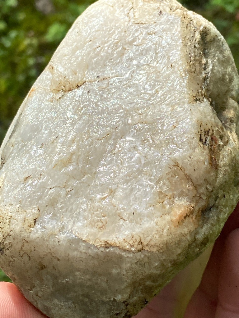 Not a diamond (appears to be a rough quartz or quartzite pebble/rock) - Uncut natural rough / irregular