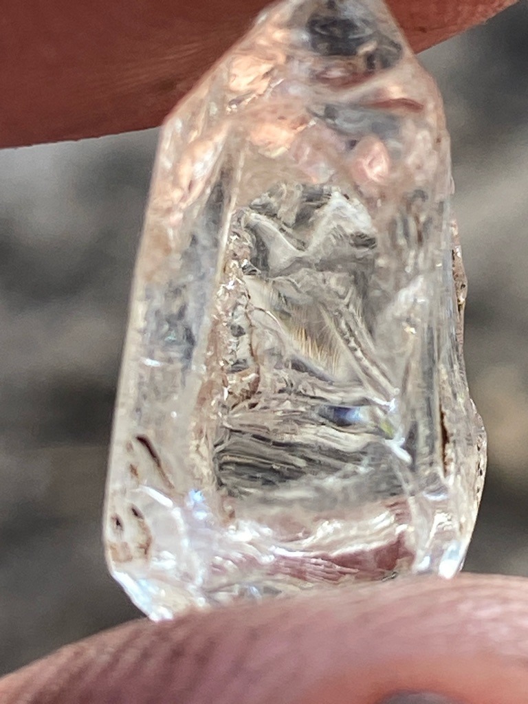 Natural rough diamond crystal - Uncut octahedral or irregular crystal habit