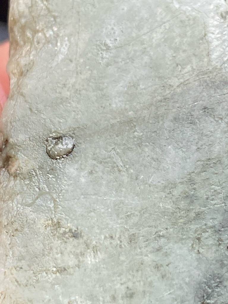 Natural rough diamond embedded in matrix - Uncut natural crystal form (likely octahedral or irregular rough)