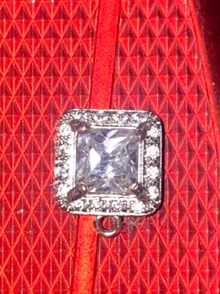 Natural Diamond (Assessed via typical optical properties in visual setting) - Princess Cut (Square Modified Brilliant)