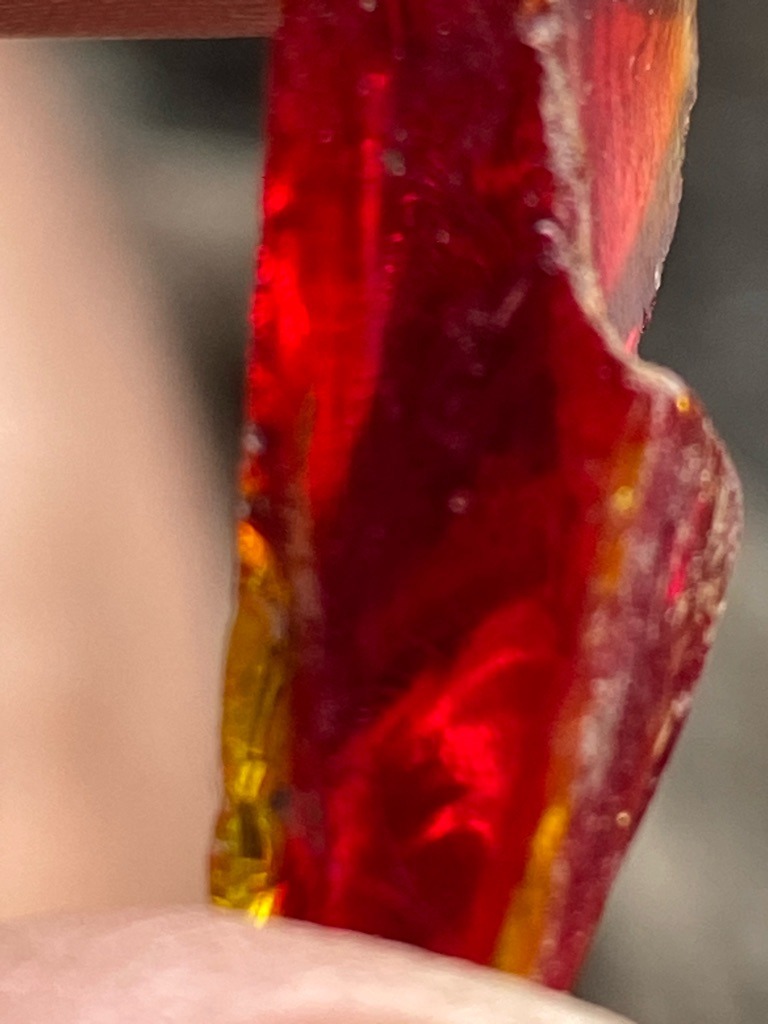 Natural Fancy Red Diamond (or potentially a treated ruby/spinel pending advanced gemological testing, but visually evaluated as a rare fancy colored natural diamond rough) - Rough / Uncut Crystalline Formation