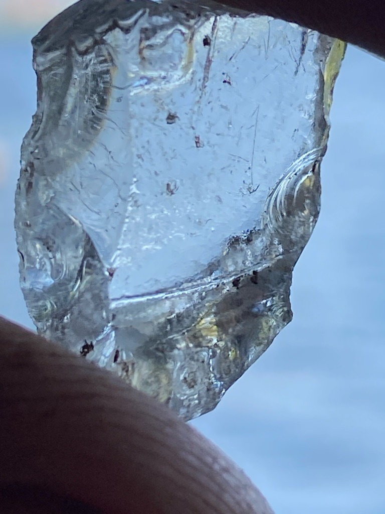 Rough Mineral Specimen (Likely Quartz or Glass, Not a Diamond) - Rough / Uncut irregular crystal fragment