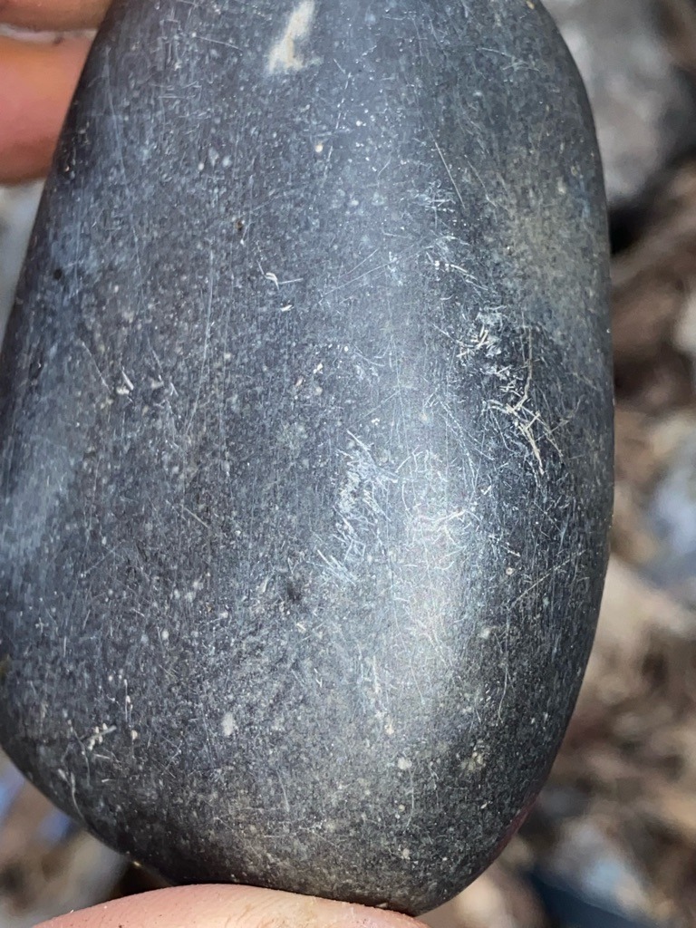 Non-Diamond / Silicate Mineral (Likely Basalt or River Rock) - Natural Water-Worn / Ovoid Pebble