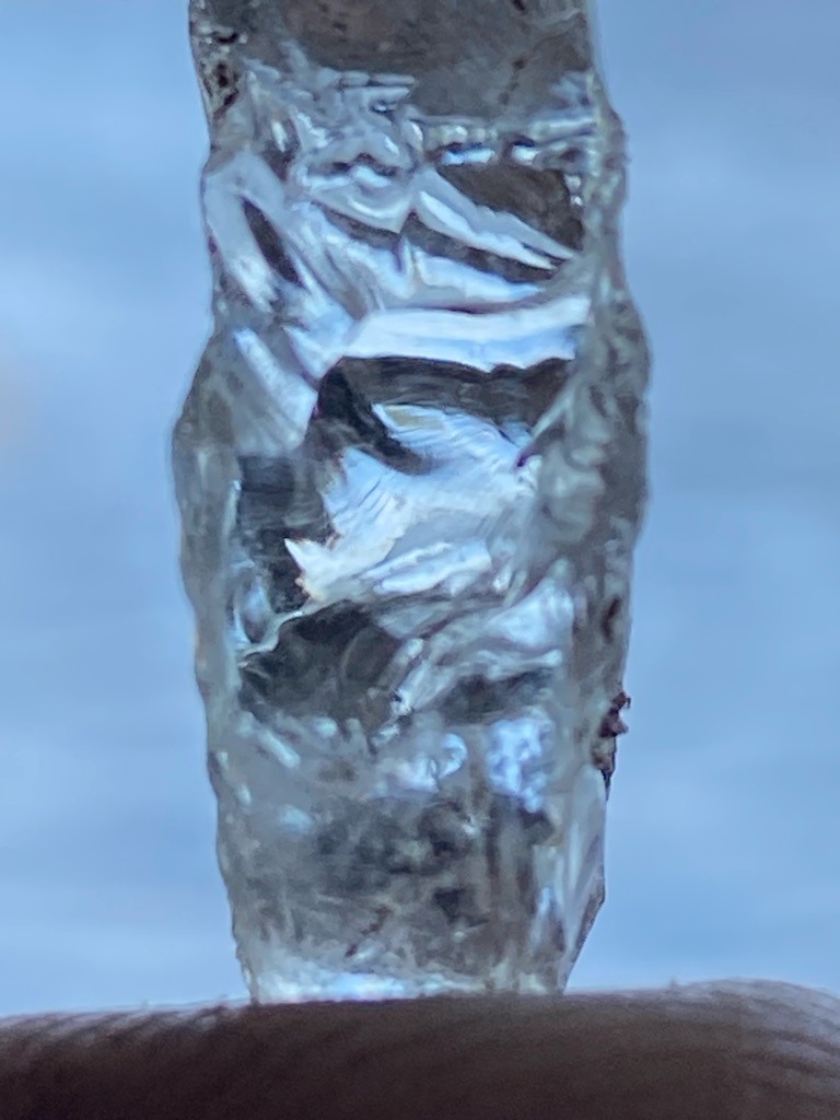 Natural rough diamond crystal - Uncut rough elongated octahedron/macdle form