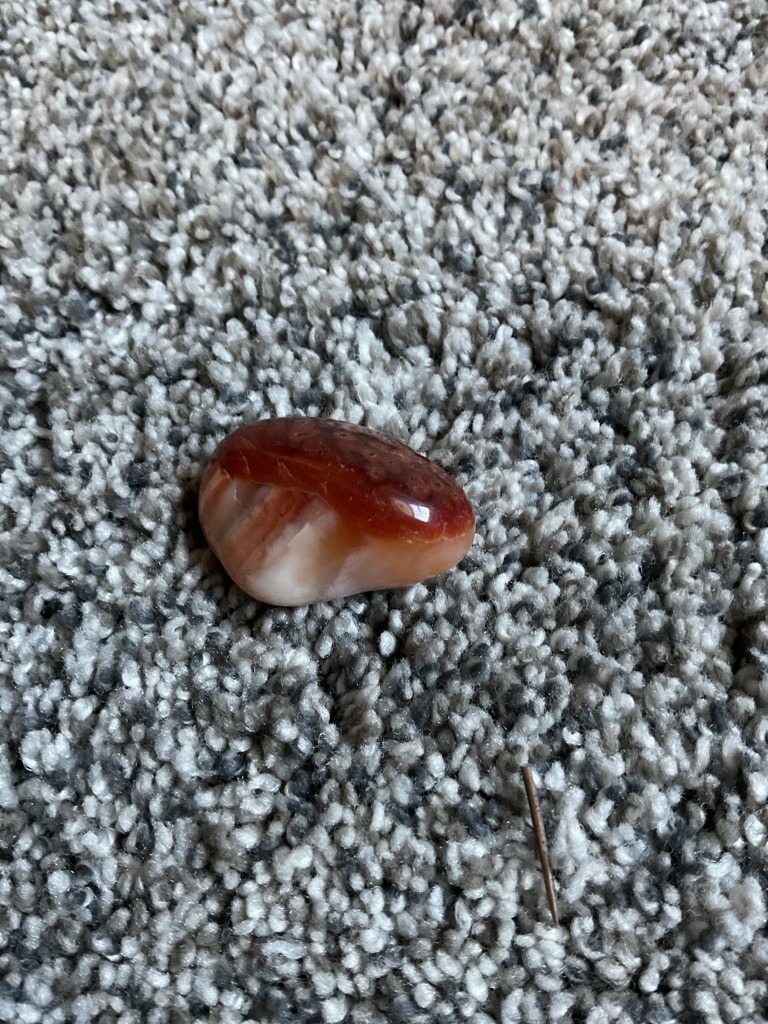 Non-Diamond (Common Chalcedony/Carnelian Agate) - Natural Asymmetric / Tumbled Pebble