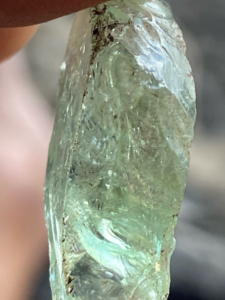 Natural (Rough Mineral Specimen, potentially lower grade industrial diamond or colored mineral crystal) - Rough Crystal / Uncut