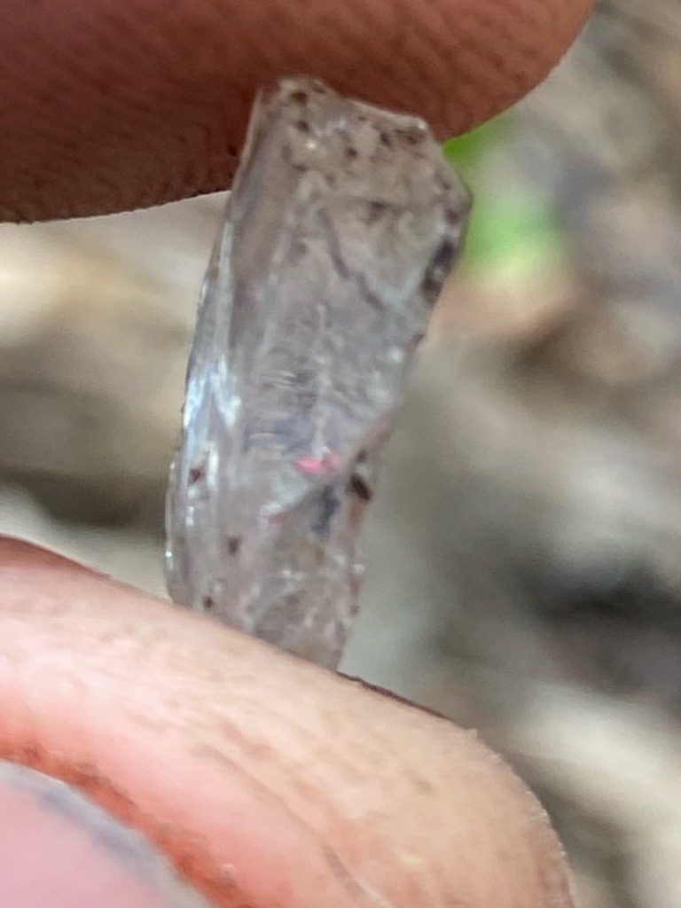 Natural Rough Crystal (Likely Quartz or Topaz, not Diamond) - Uncut Rough / Irregular Macle-like shape