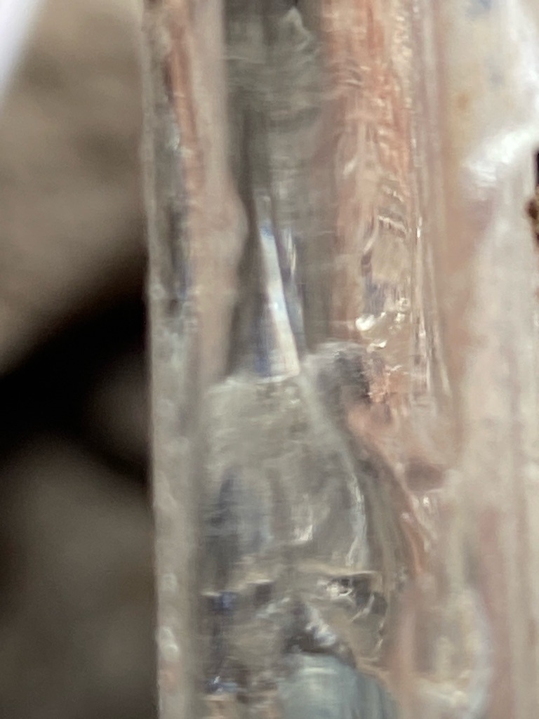 Natural rough crystal / mineral structure, potentially quartz or similar silicate rather than a traditional faceted gem-quality diamond based on the elongated crystal habit and striations. - Uncut raw crystal (elongated prismatic / columnar formation)