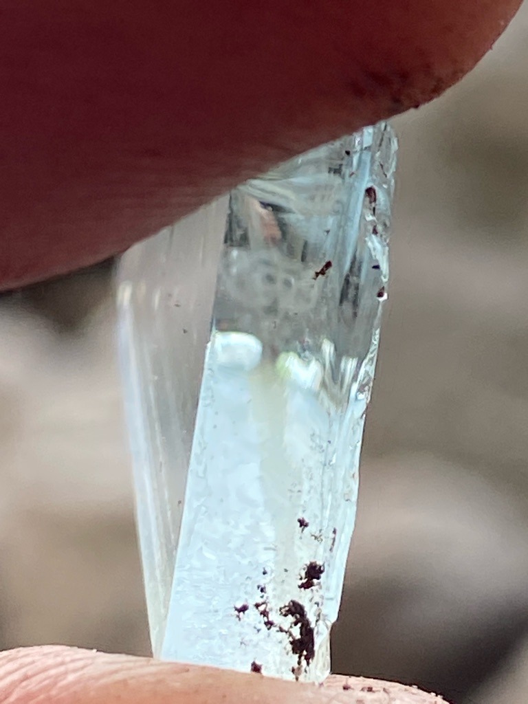 Natural rough diamond crystal - Rough octahedron or distorted crystal fragment