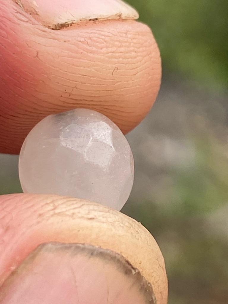 Rough or Uncut Mineral Crystal (Likely Quartz or Diamond Crystal, visually indeterminate without testing) - Rough Octahedral/Rounded Crystal
