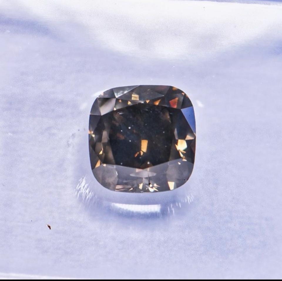 Natural Fancy Color Diamond - Cushion Modified Brilliant