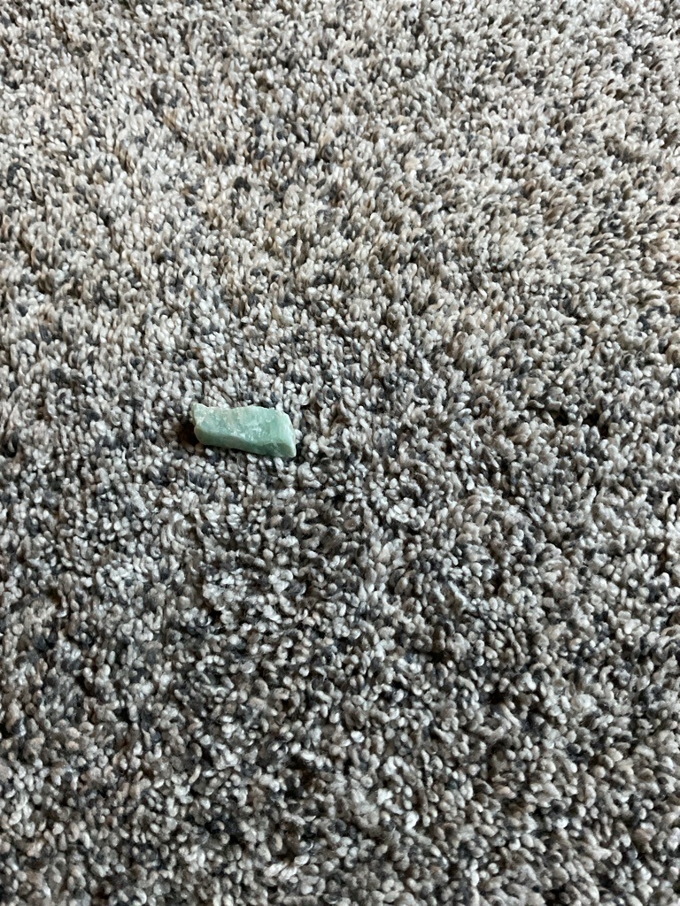 Non-Diamond / Common Rock or Mineral (Likely Aventurine or Amazonite) - Rough / Uncut / Irregular Shard