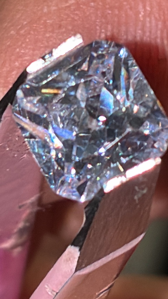 Moissanite - Radiant or Cushion modified brilliant hybrid