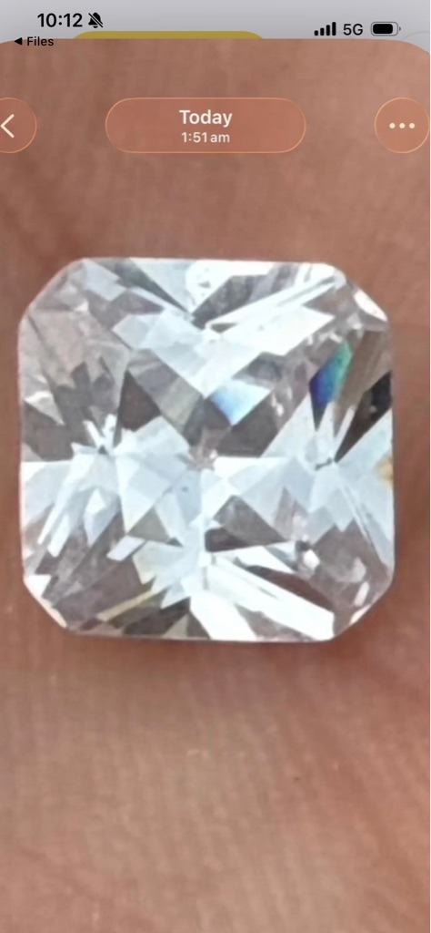 Stimulant (Likely Cubic Zirconia or Moissanite) - Radiant Cut