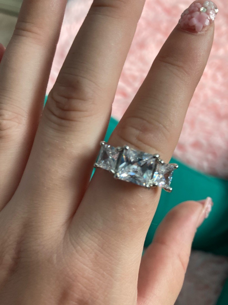 Cubic Zirconia or Synthetic Moissanite - Princess Cut (Square Modified Brilliant)