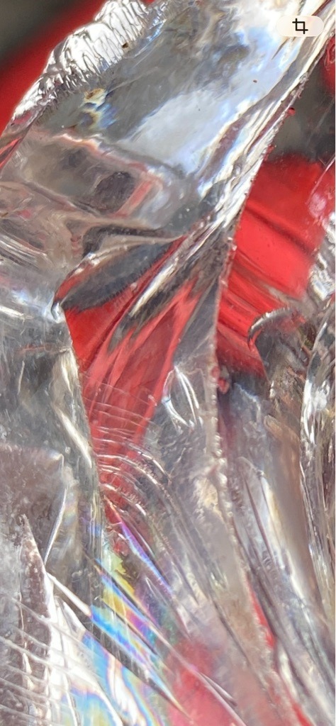 Non-diamond (Glass/Slag/Plastic) - Rough / Uncut fragment with jagged edges