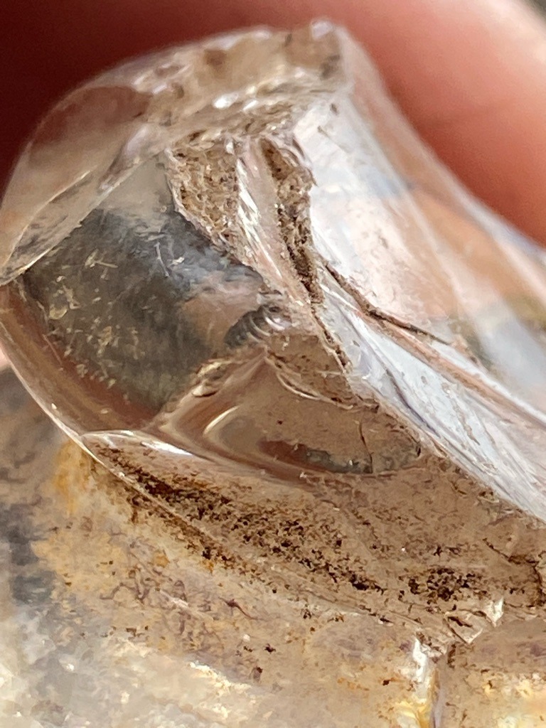 Natural rough diamond crystal embedded in matrix - Rough crystal / Irregular octahedral fragment