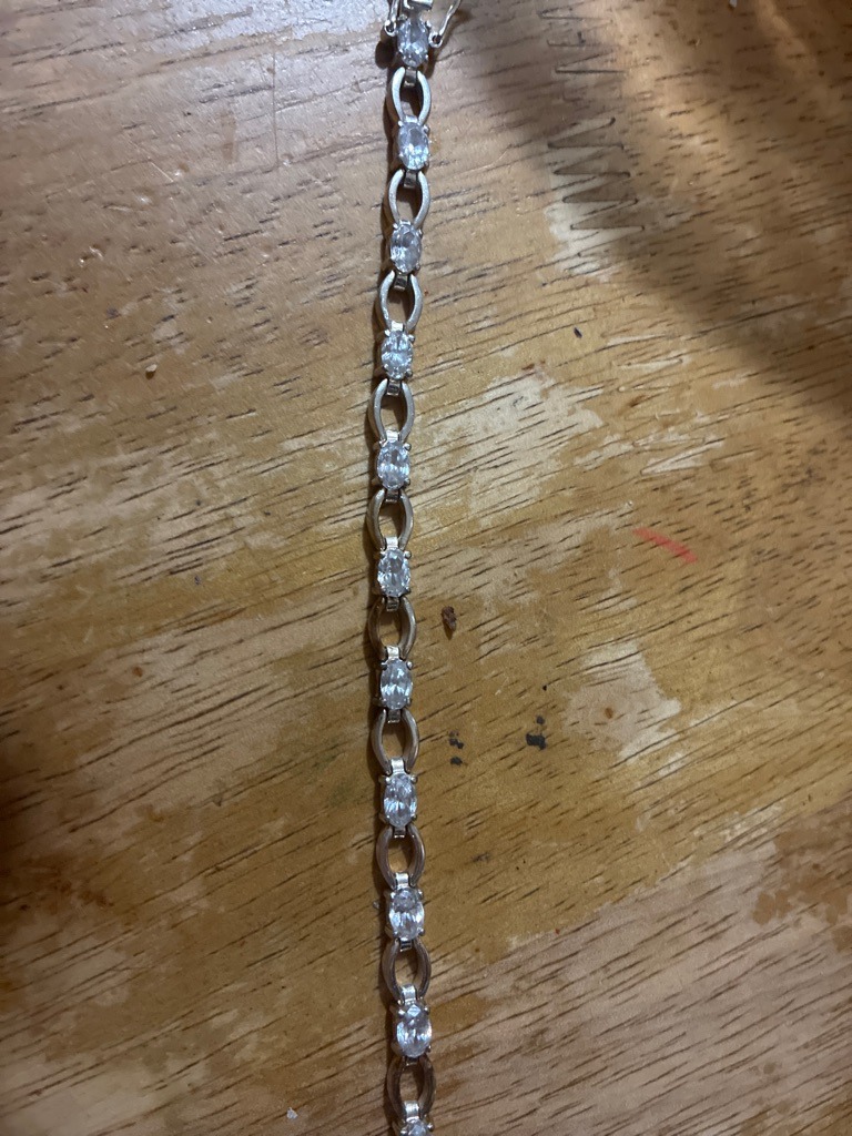 Natural Diamond (Assessed from a tennis bracelet containing multiple small stones) - Oval Brilliant