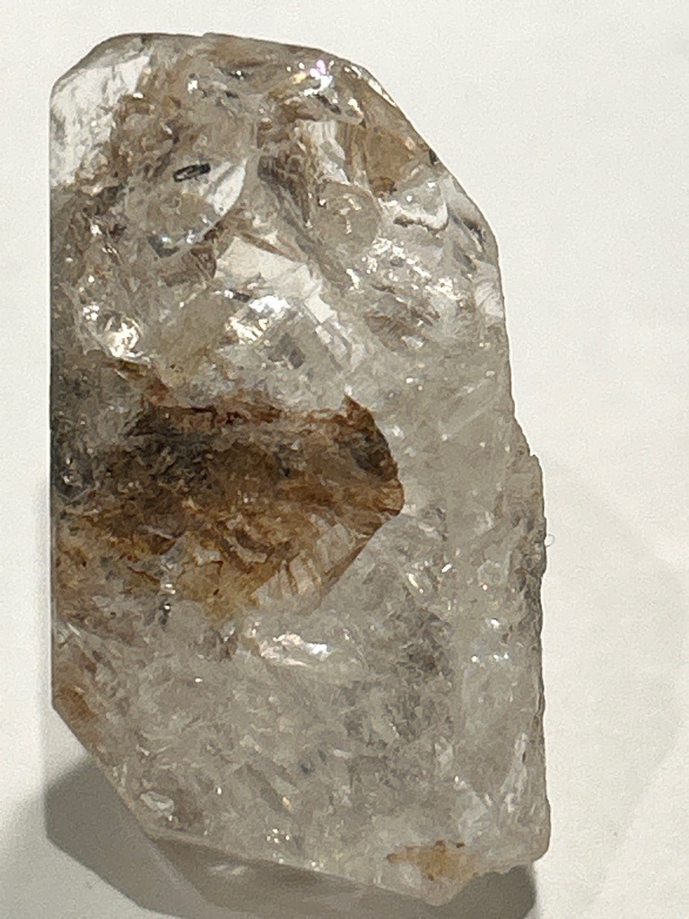 Natural (Rough Crystal / Mineral Specimen) - Uncut Rough / Natural Crystal Form (Elongated Octahedral/Dodecahedral habit with heavy inclusions)