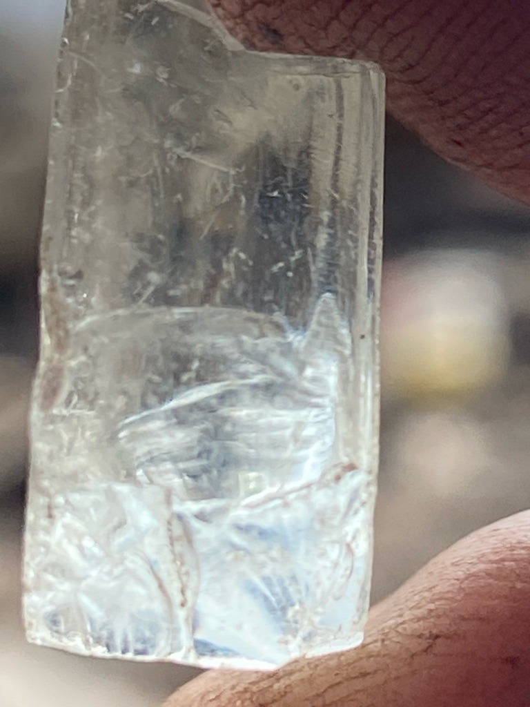 Natural rough mineral crystal (appears to be quartz or beryl rather than diamond, given the striations and prismatic habit, though analyzed under diamond parameters) - Rough crystal / Raw prismatic form