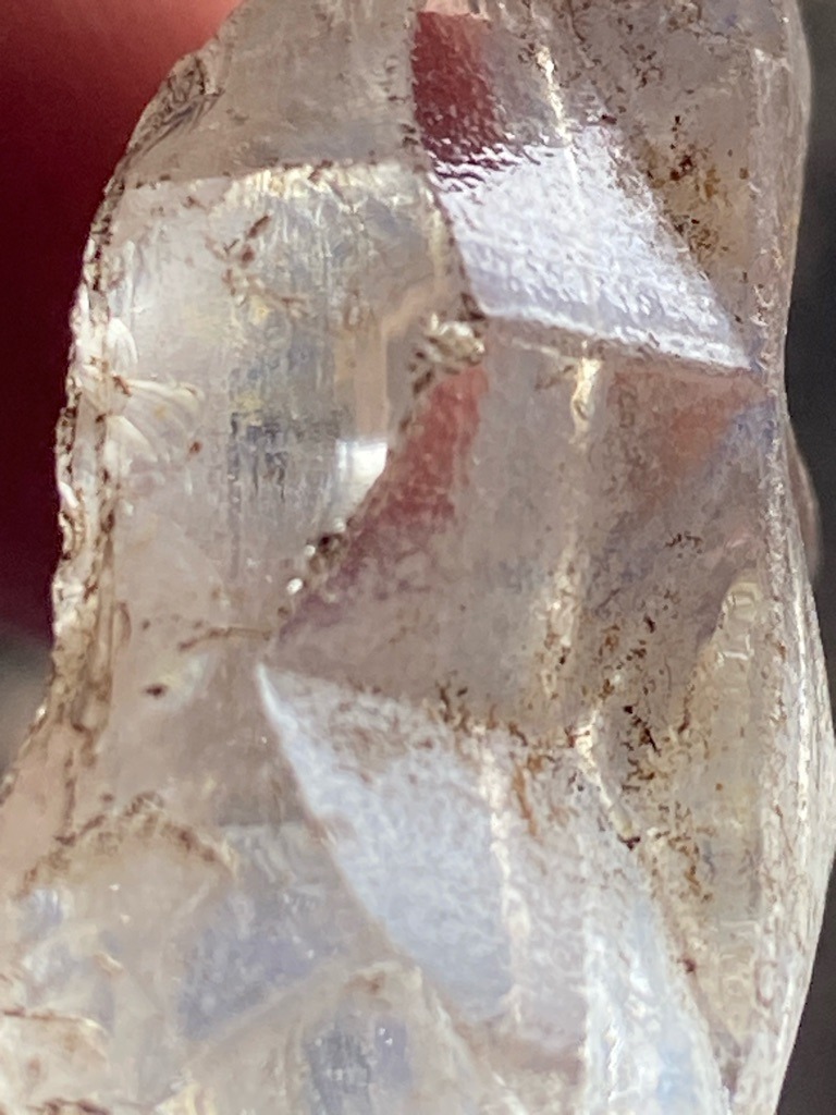 Natural Mineral Specimen (Quartz/Rock Crystal, often misidentified as diamond in rough forms, showing natural crystal faces and matrix inclusions) - Rough / Untutored Crystalline Form