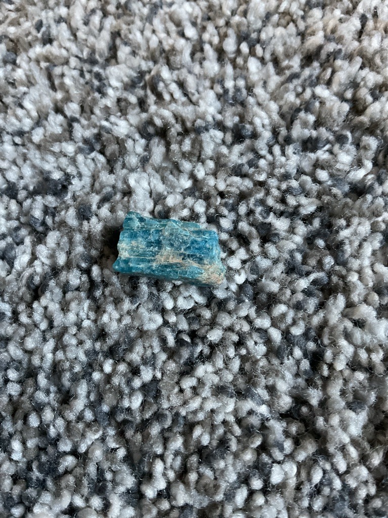 Non-diamond mineral (Likely Blue Apatite or Kyanite) - Rough / Uncut / Tabular Crystal