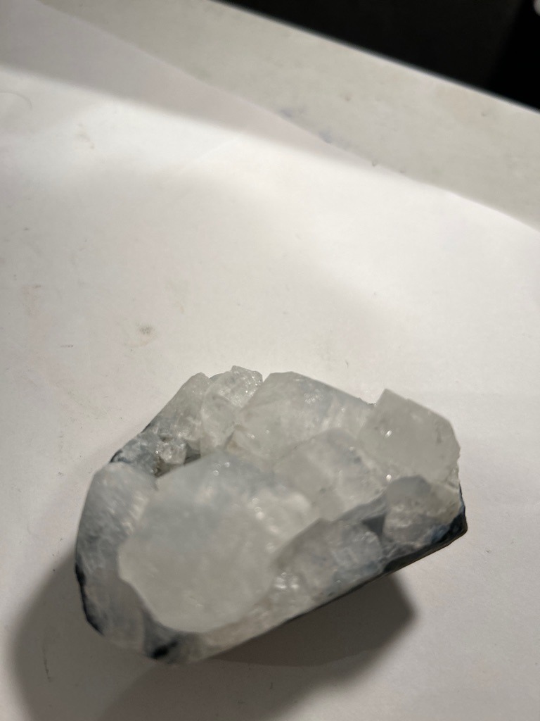 Not a diamond; this is a mineral specimen, likely quartz or calcite crystal cluster. - Rough crystal cluster / Raw aggregate