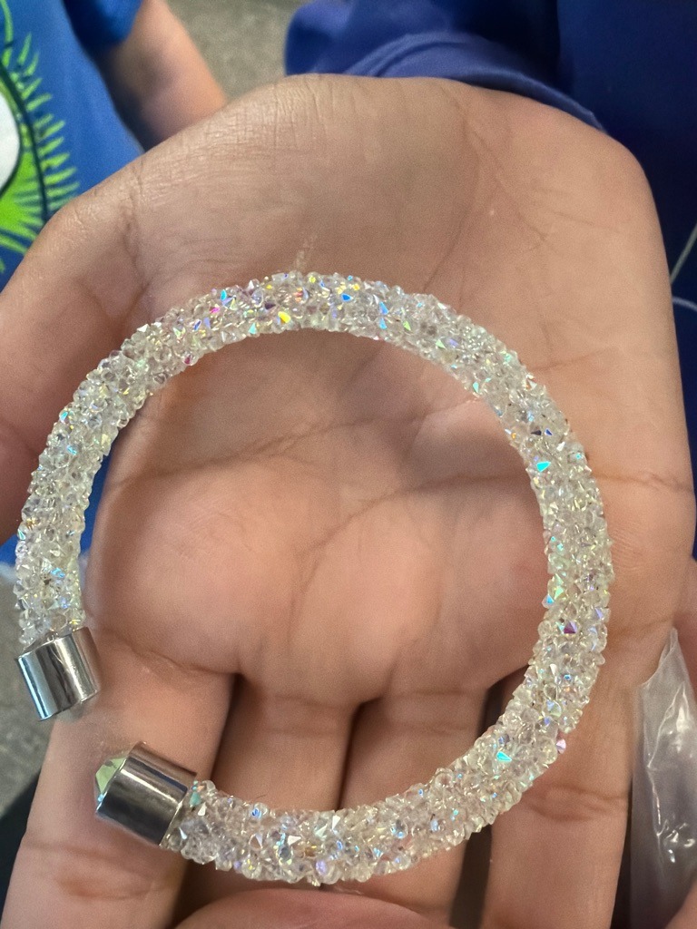 Cubic Zirconia / Crystal Pavé (Simulated/Fashion Jewelry) - Multiple micro-faceted chatons / round crystals