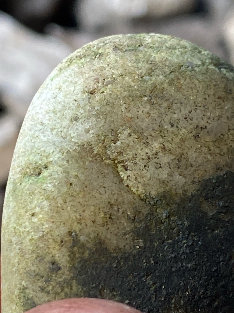 Not a diamond; this is a coarse-grained rock or mineral aggregate, likely a weathered quartzite, sandstone pebble, or conglomerate, completely lacking crystalline diamond properties. - Irregular / Water-worn pebble
