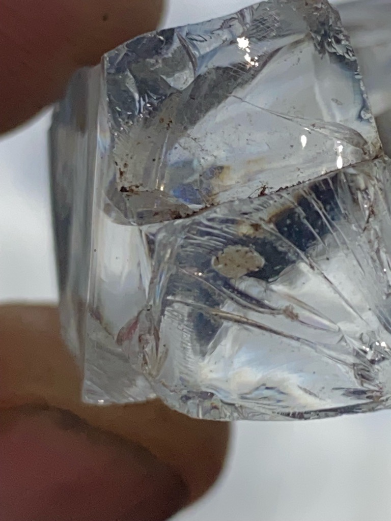 Rough Crystal (likely Quartz or Glass based on fracture patterns) - Rough/Uncut