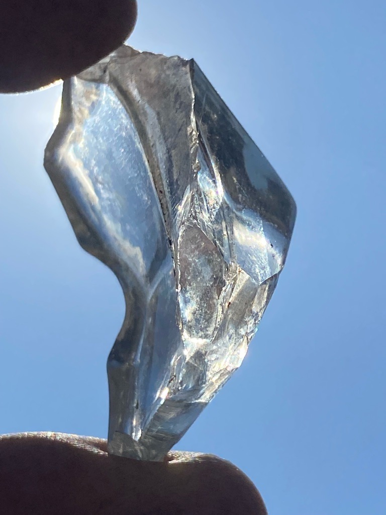 Probable Glass or Quartz (Not a Diamond) - Rough / Irregular Fragment