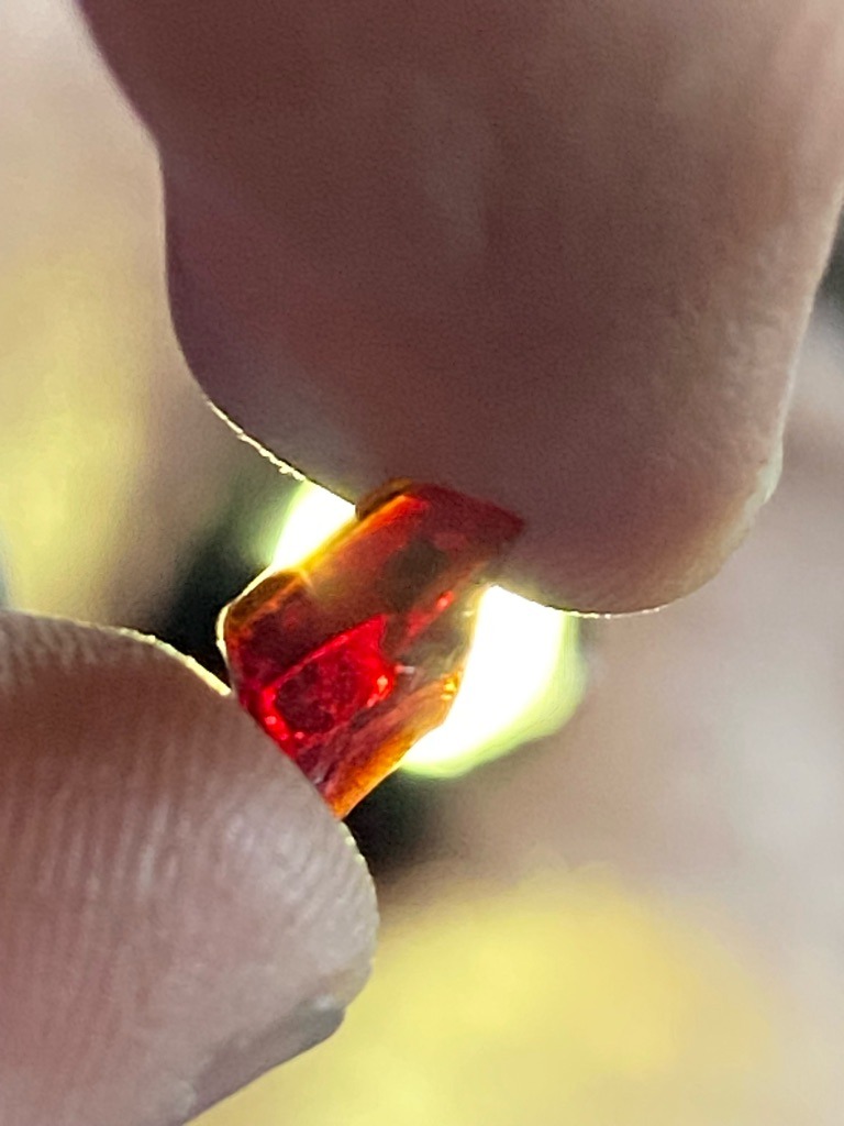 Natural Fancy Red/Orange Diamond - Rough / Untouched Crystal
